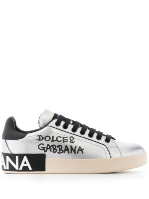 Dolce & Gabbana Metallic sneakers - Zilver
