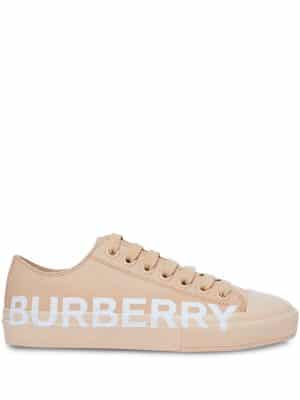 Burberry Sneakers met logoprint - Nude