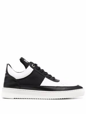 Filling Pieces two-tone panelled trainers - Zwart