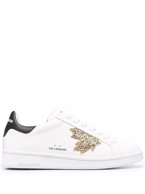 Dsquared2 Boxer sneakers met glitter - Wit