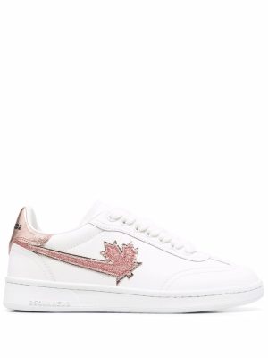 Dsquared2 logo patch low-top sneakers - Wit