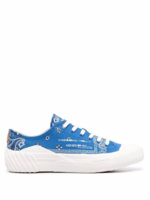 Kenzo bandana-print sneakers - Blauw