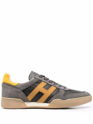Hogan logo-patch lace-up trainers - Blauw