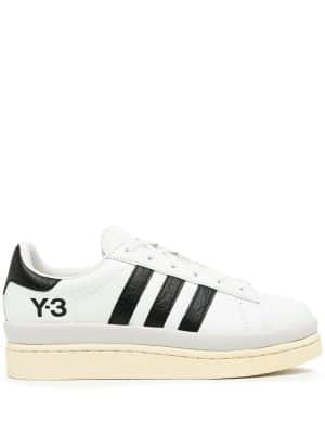 Y-3 logo-print panelled sneakers - Wit