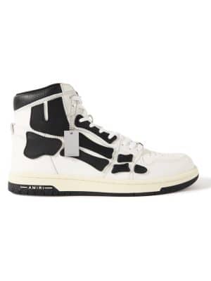 AMIRI - Skel-Top Colour-Block Leather High-Top Sneakers - Men - White - 41