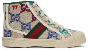 Gucci Kids Beige & Multicolor 'Gucci Tennis 1977' Sneakers