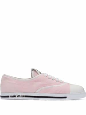 Miu Miu Terry-Cloth low-top sneakers - Roze