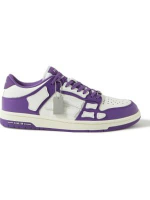 AMIRI - Skel-Top Colour-Block Leather Sneakers - Men - Purple - EU 42