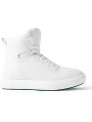 Bottega Veneta - Leather High-Top Sneakers - Men - White - EU 44