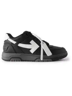 Off-White - Out of Office Leather Sneakers - Men - Black - EU 39