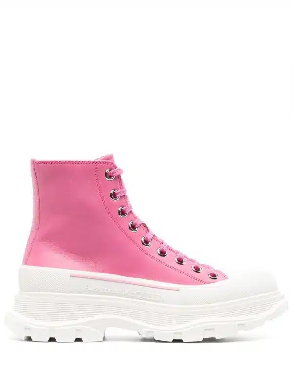 Alexander McQueen Tread Slick enkellaarzen - Roze