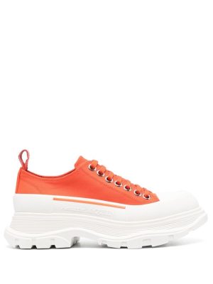 Alexander McQueen Tread-Slick sneakers met veters - Oranje