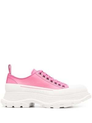 Alexander McQueen chunky platform lace-up sneakers - Roze