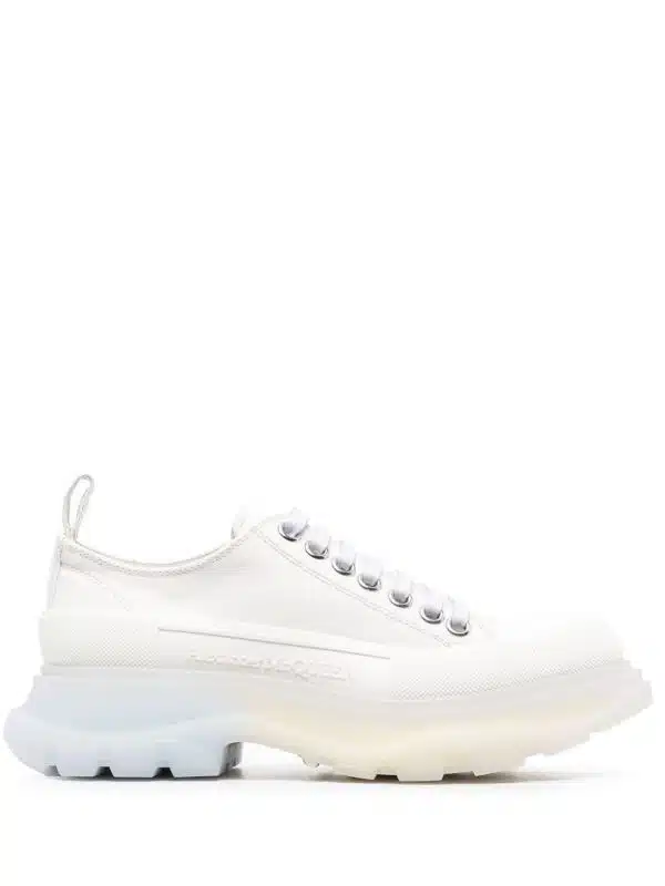 Alexander McQueen lace-up canvas shoes - Wit