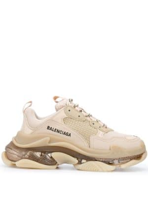 Balenciaga Triple S sneakers met doorzichtige zool - Beige