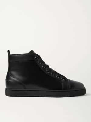 Christian Louboutin - Louis Leather High-Top Sneakers - Men - Black - EU 39