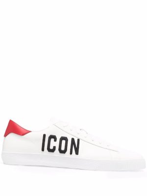 Dsquared2 Icon leren sneakers - Wit