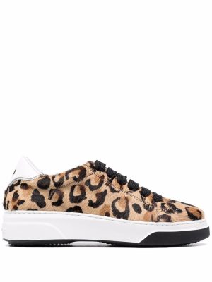Dsquared2 Sneakers met luipaardprint - Bruin