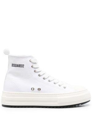 Dsquared2 platform-sole high-top sneakers - Wit