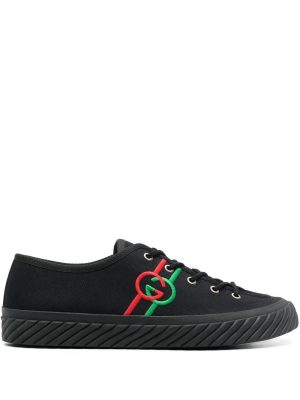 Gucci Sneakers met geborduurd logo - Zwart