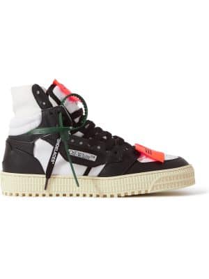 Off-White - 3.0 Off-Court Leather and Canvas High-Top Sneakers - Men - Black - EU 43
