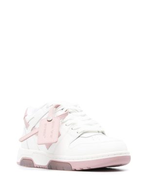 Off-White Out of Office sneakers met vlakken - White Pink