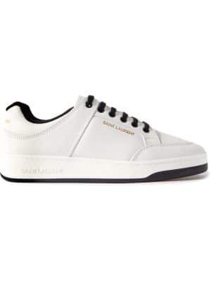 SAINT LAURENT - SL/61 Perforated Leather Sneakers - Men - White - EU 45