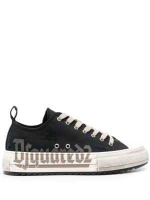 Dsquared2 Berlin logo-print low-top sneakers - Zwart