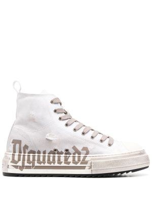 Dsquared2 logo-print ankle sneakers - Wit