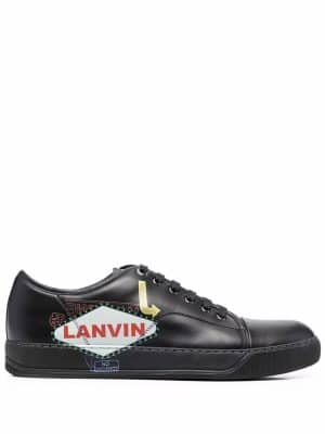 Lanvin Sneakers met logoprint - Zwart