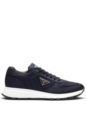Prada logo-print low-top sneakers - Blauw