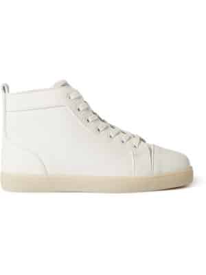 Christian Louboutin - Louis Orlato Full-Grain Leather High-Top Sneakers - Men - White - EU 44