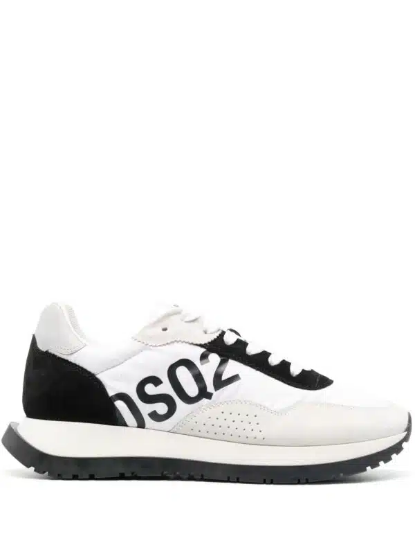 Dsquared2 two-tone logo-print sneakers - Wit