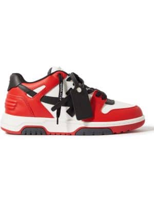 Off-White - Out of Office Leather Sneakers - Men - Red - EU 43