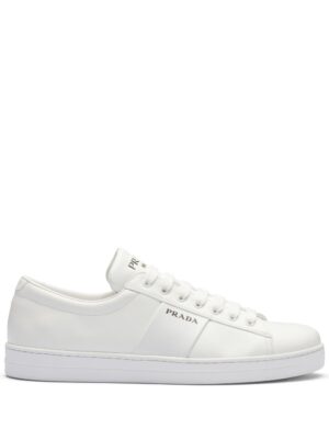 Prada brushed leather sneakers - Wit