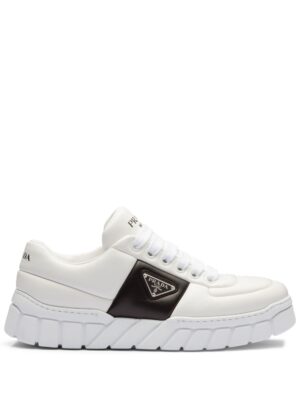 Prada padded leather sneakers - Wit