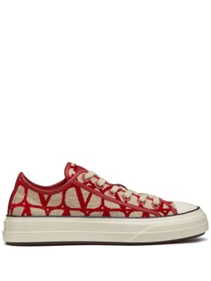 Valentino Garavani Sneakers met monogram patroon - Rood