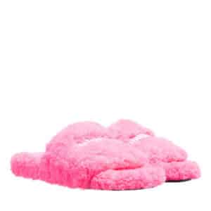 Balenciaga Sneakers - Furry Slide Sandal in pink