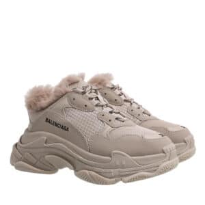 Balenciaga Sneakers - Triple S Sneakers Fake Fur in fawn