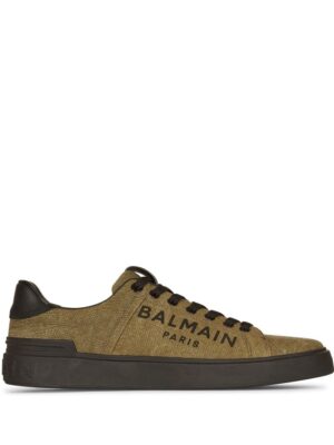 Balmain B-Court sneakers met logoprint - Groen