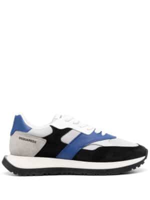 Dsquared2 colour-block panelled leather sneakers - Grijs
