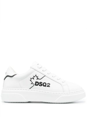 Dsquared2 logo-print low-top sneakers - Wit