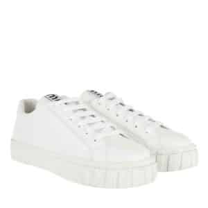 Miu Miu Sneakers - Low Top Sneakers Leather in white