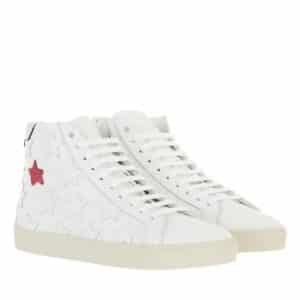 Saint Laurent Sneakers - Lace Up Tennis Sneakers in white