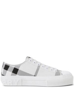 Burberry check cotton sneakers - Wit