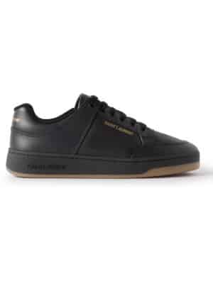 SAINT LAURENT - SL/61 Perforated Leather Sneakers - Men - Black - EU 44