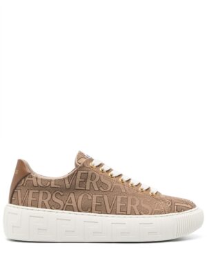 Versace Versace Allover Greca sneakers - Bruin
