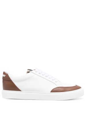 Burberry Vintage Check-pattern leather sneakers - Wit