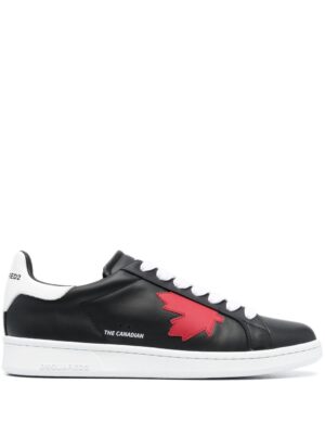 Dsquared2 Boxer leather low-top sneakers - Zwart