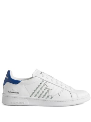 Dsquared2 logo-embellished leather sneakers - Wit